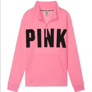 VS Pink campus quarter zip sweat shirt medium